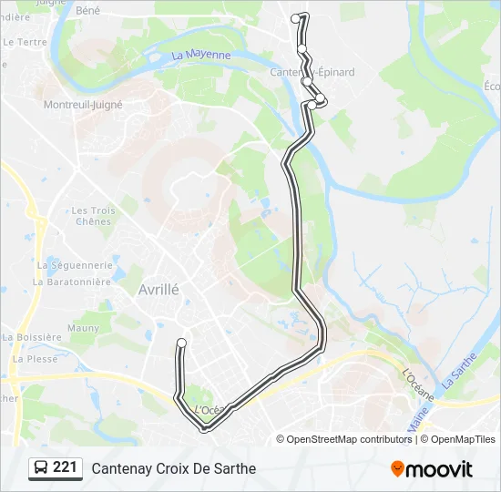 221 Bus Line Map