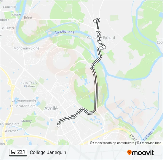 221 Bus Line Map
