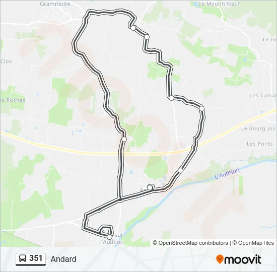 351 Bus Line Map