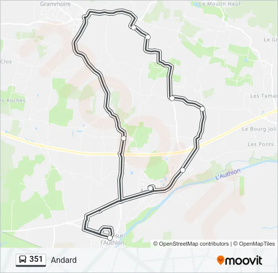 351 Bus Line Map