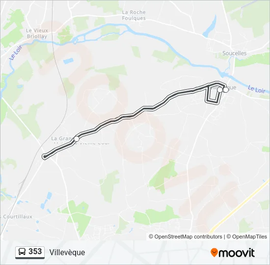 353 Bus Line Map
