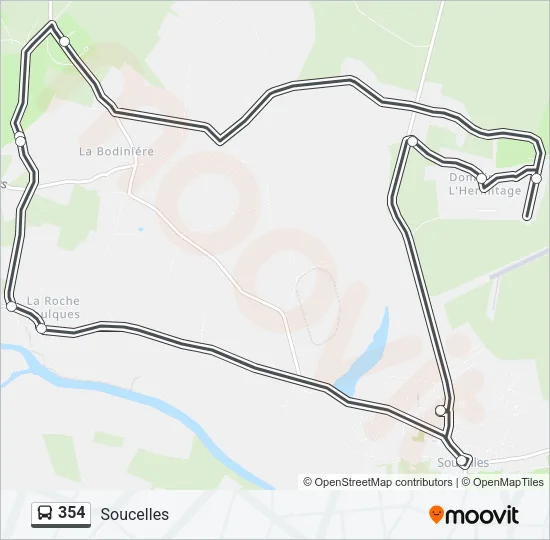 354 Bus Line Map