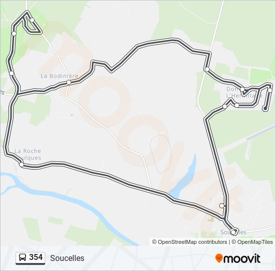 354 bus Line Map