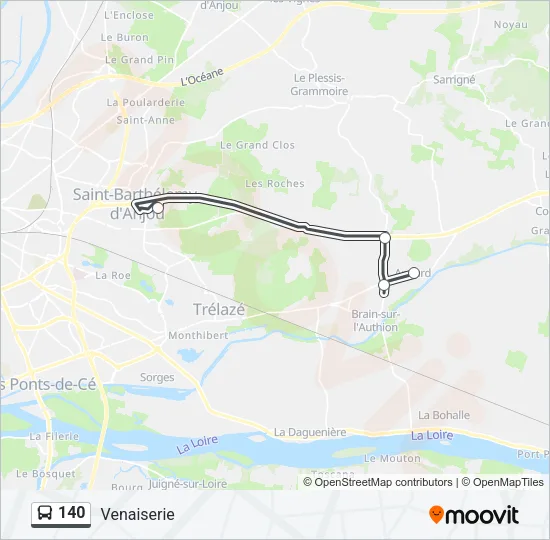 140 Bus Line Map