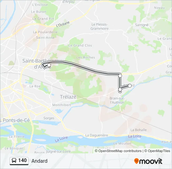 140 Bus Line Map