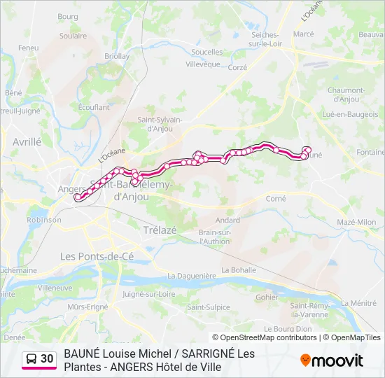 30 Bus Line Map