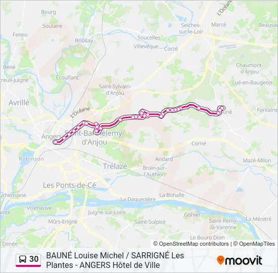 30 Bus Line Map