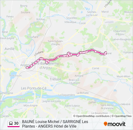 30 Bus Line Map