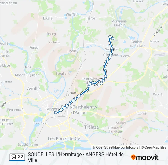 32 Bus Line Map