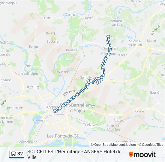 32 Bus Line Map