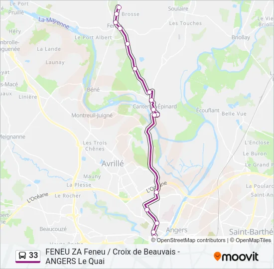 33 Bus Line Map