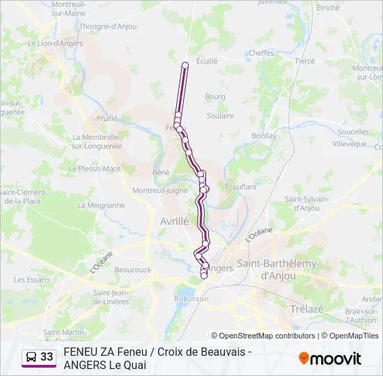 33 Bus Line Map