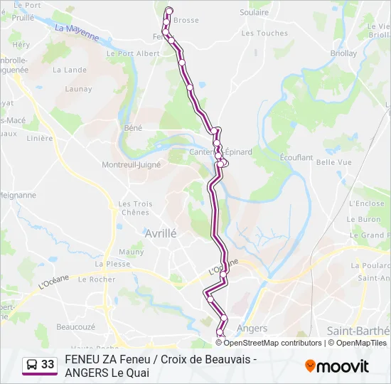 33 Bus Line Map