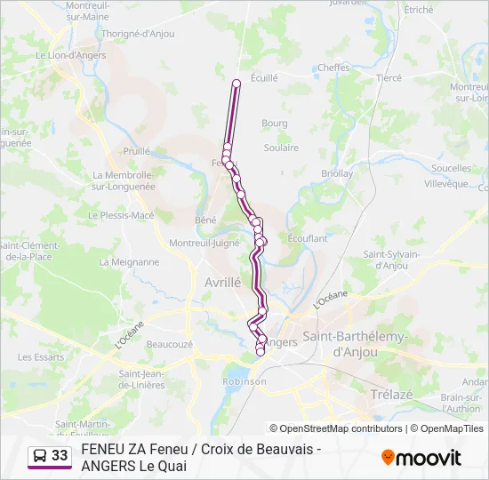 33 Bus Line Map