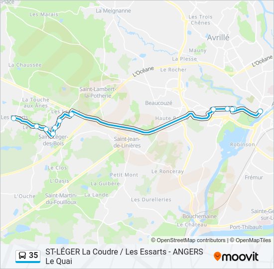 35 bus Line Map