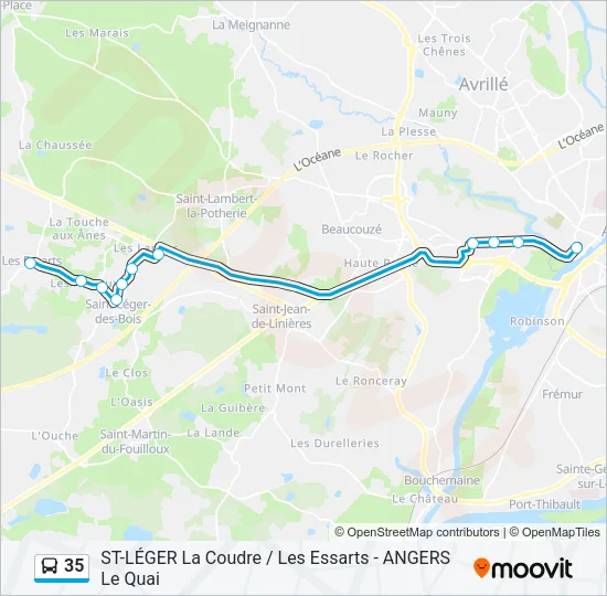 35 Bus Line Map