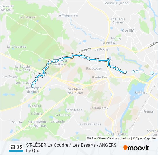 35 bus Line Map