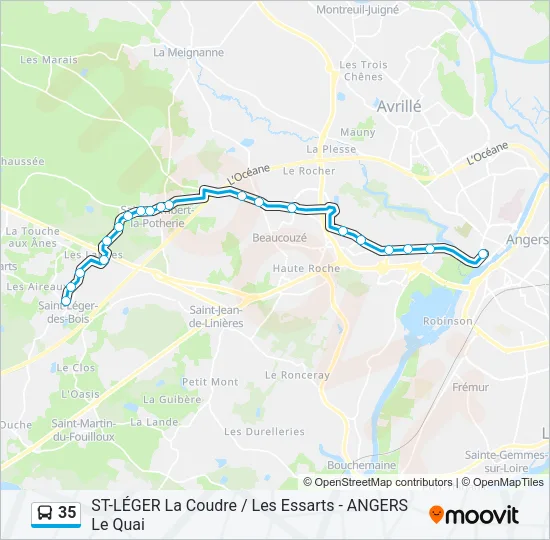 35 Bus Line Map