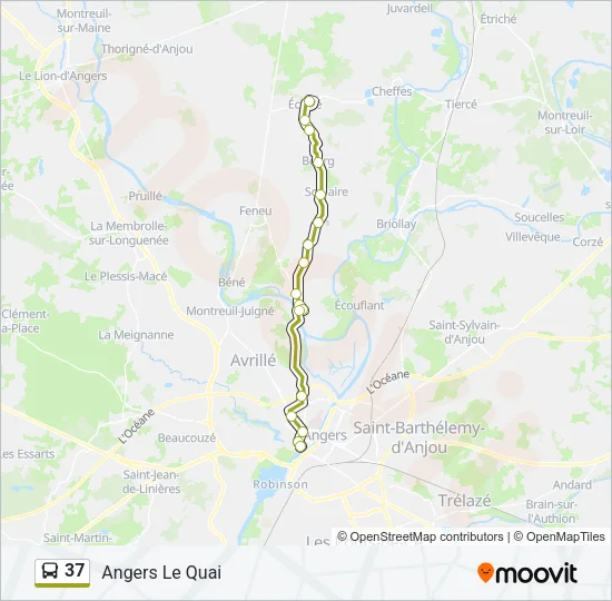 37 Bus Line Map