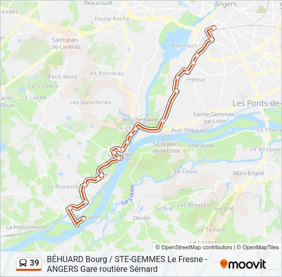 39 Bus Line Map