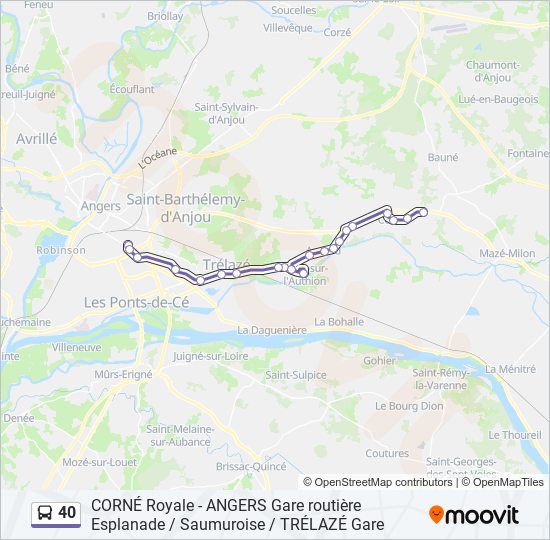 40 bus Line Map