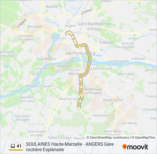 41 bus Line Map