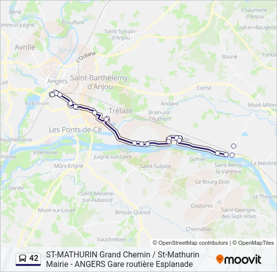 42 Bus Line Map