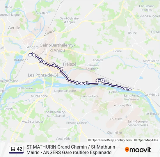 42 Bus Line Map