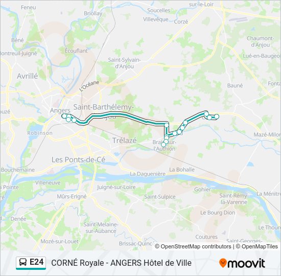 E24 Bus Line Map