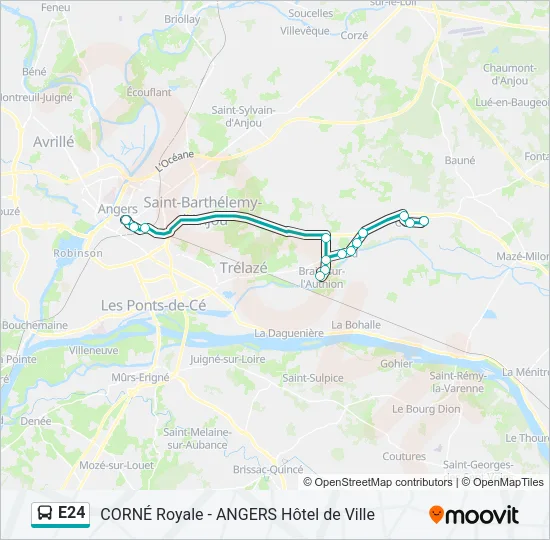 E24 Bus Line Map