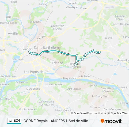 E24 Bus Line Map