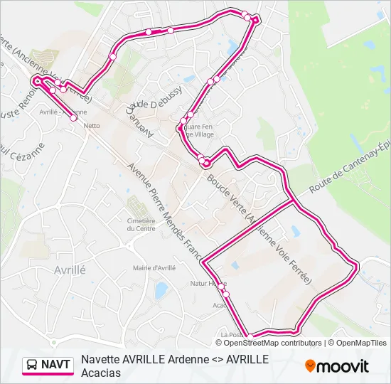NAVT Bus Line Map