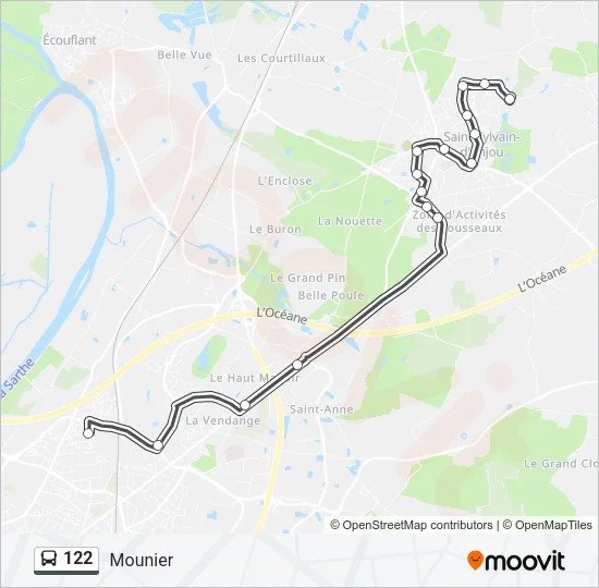 122 Bus Line Map