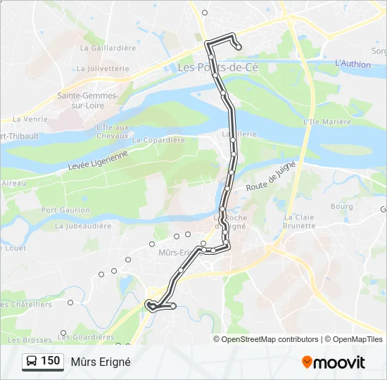 150 Bus Line Map