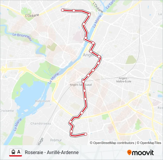 A Light Rail Line Map