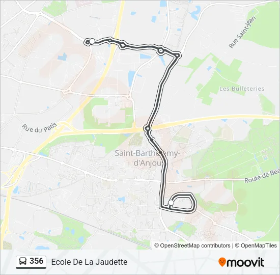 Plan de la ligne 356 de bus