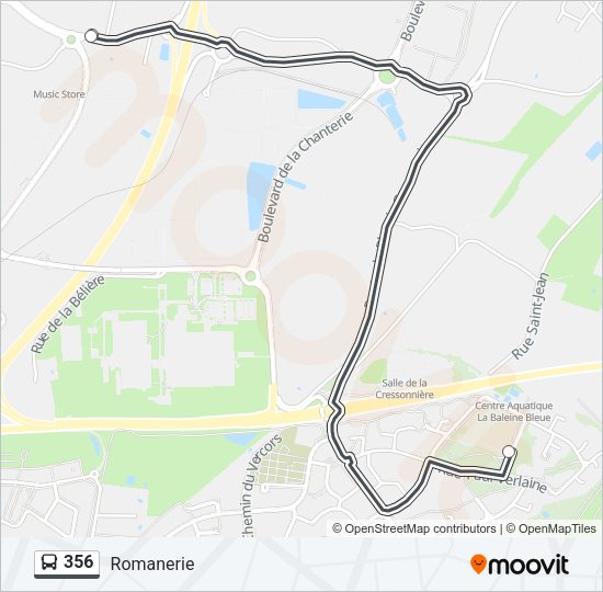 356 Bus Line Map