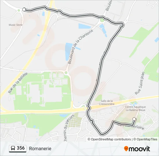 356 Bus Line Map