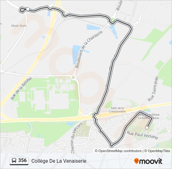 356 Bus Line Map