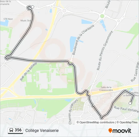 356 Bus Line Map