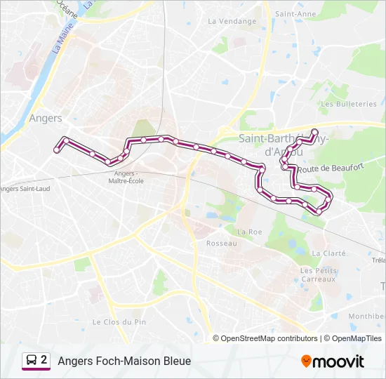 2 Bus Line Map