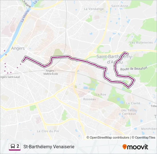 2 Bus Line Map
