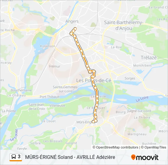 3 Bus Line Map