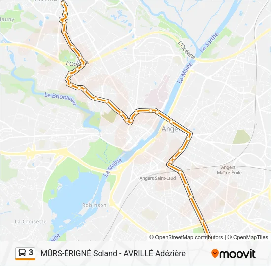 3 Bus Line Map