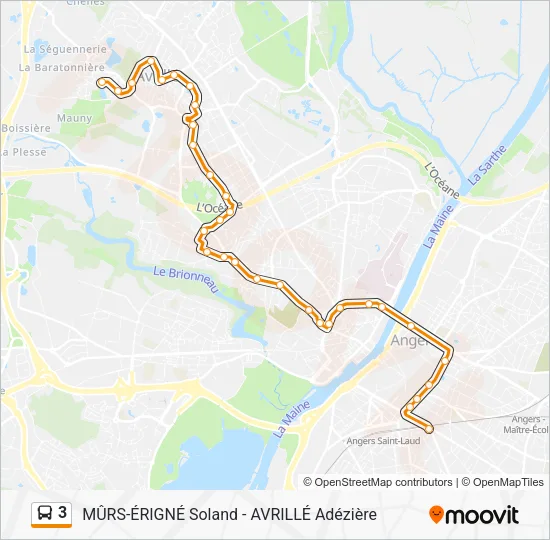 3 Bus Line Map