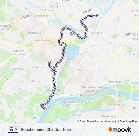 6 Bus Line Map