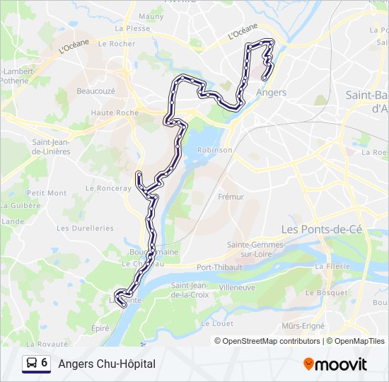 Mapa de 6 de autobús