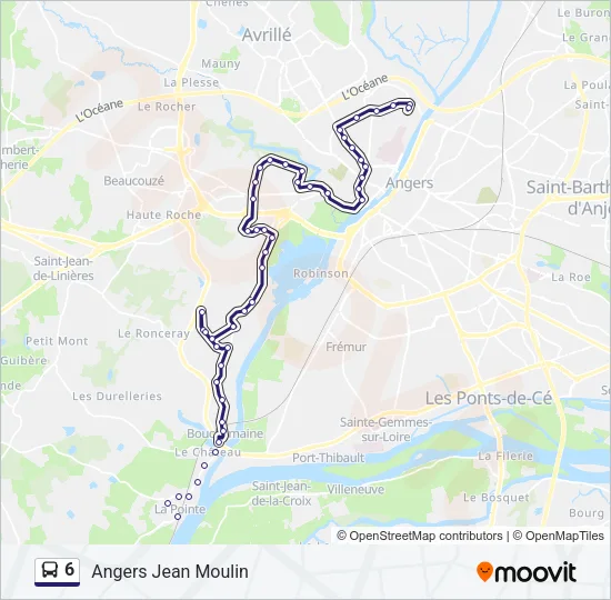 6 Bus Line Map