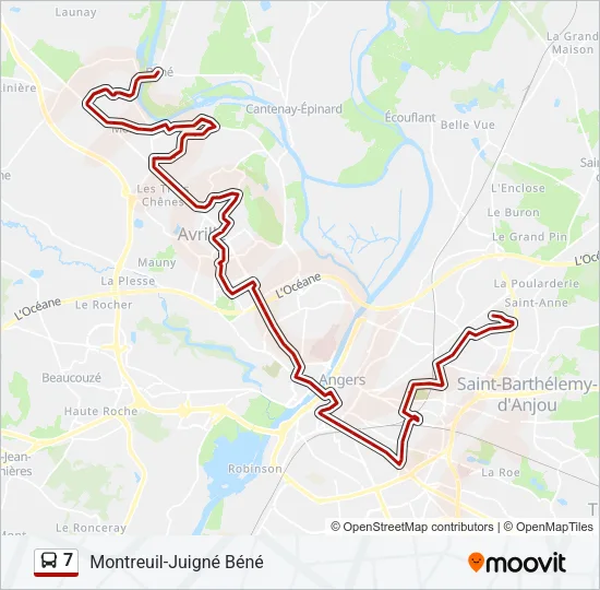 7 Bus Line Map