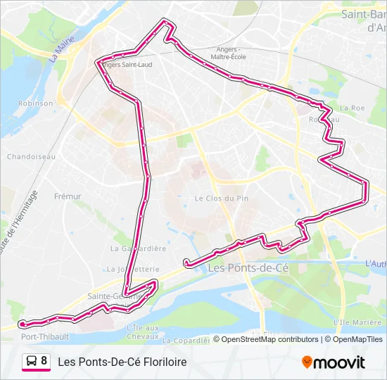 8 Bus Line Map